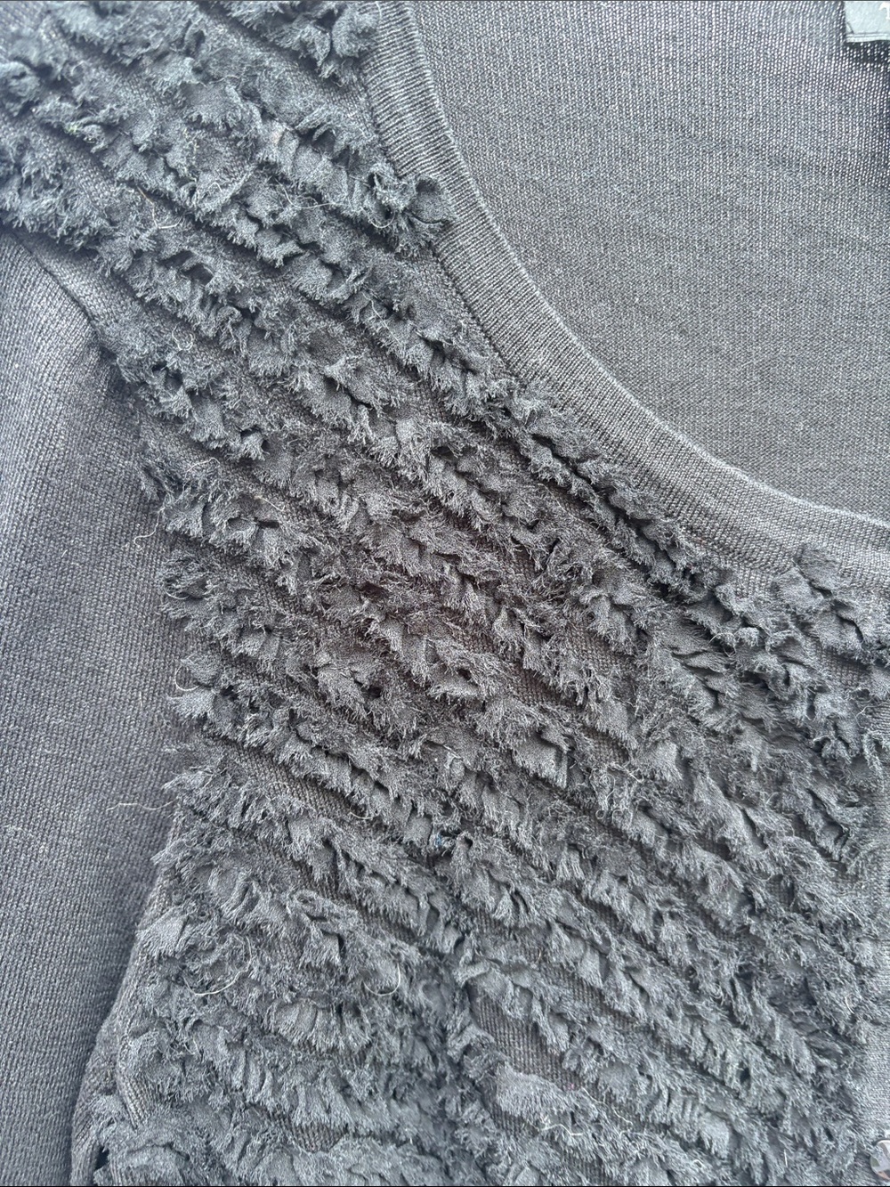 Talbots Black Ruffle-Textured Button Cardigan - Picture 4 of 10